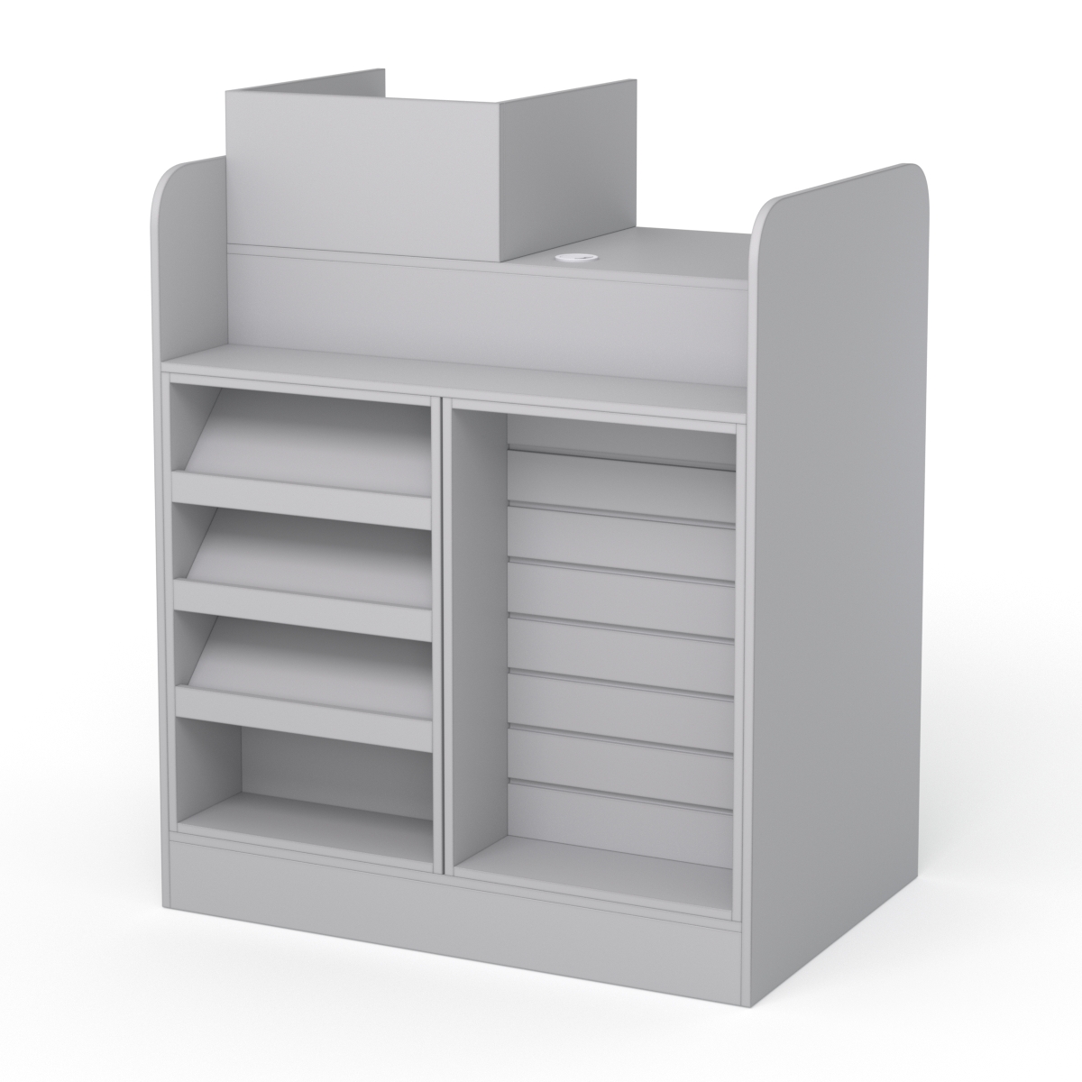 Кассовый стол РИВЬЕРА МОЛДИ №2 (левосторонний), Серый