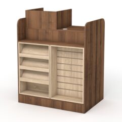 Кассовый стол РИВЬЕРА МОЛДИ №2 (левосторонний), Орех + Дуб Сонома