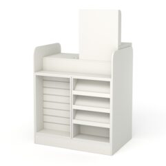 Кассовый стол РИВЬЕРА МОЛДИ №1А (правосторонний), Белый