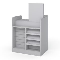 Кассовый стол РИВЬЕРА МОЛДИ №1А (правосторонний), Серый