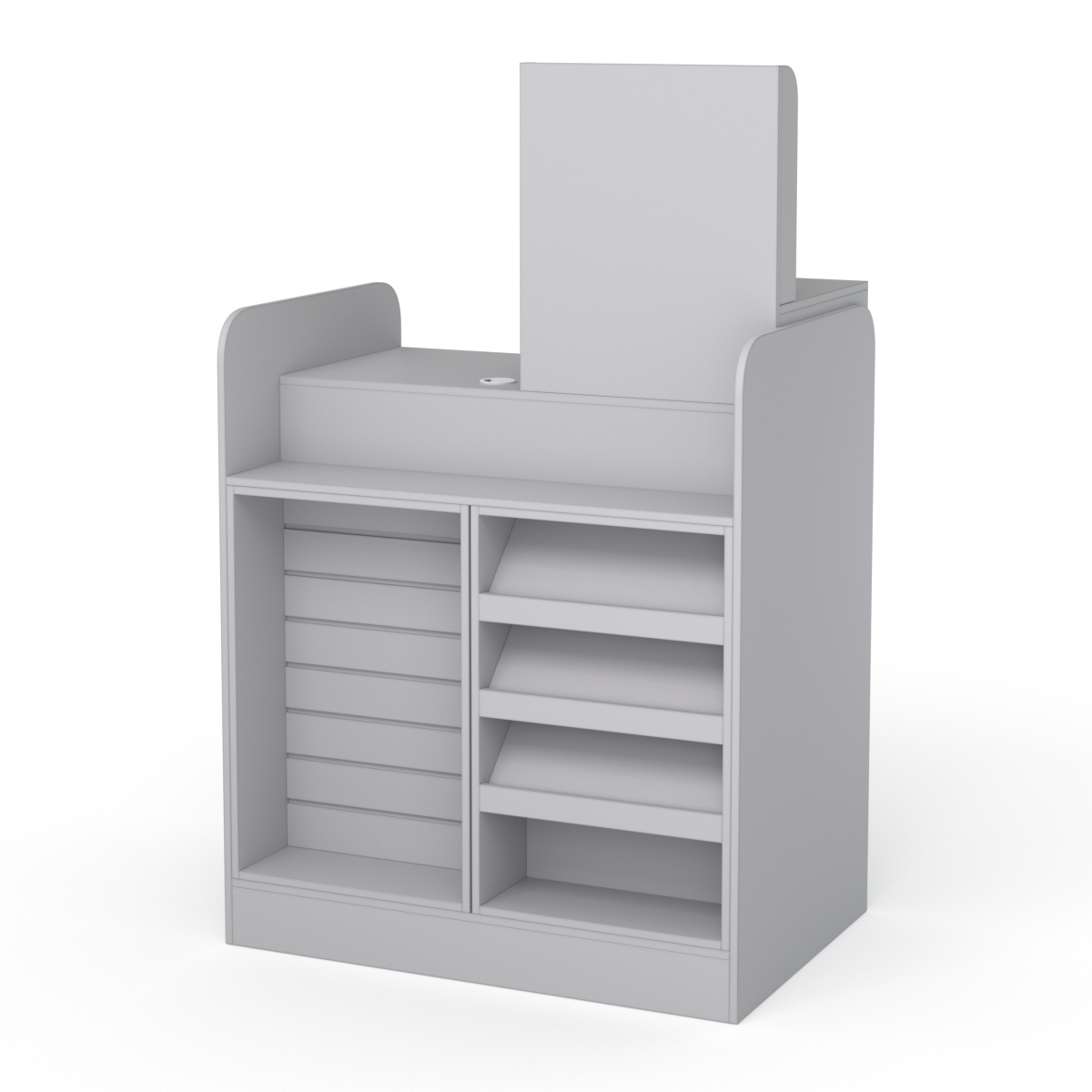 Кассовый стол РИВЬЕРА МОЛДИ №1А (правосторонний), Серый