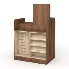 Кассовый стол РИВЬЕРА МОЛДИ №1А (правосторонний), Орех + Дуб Сонома