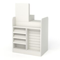 Кассовый стол РИВЬЕРА МОЛДИ №2А (левосторонний), Белый