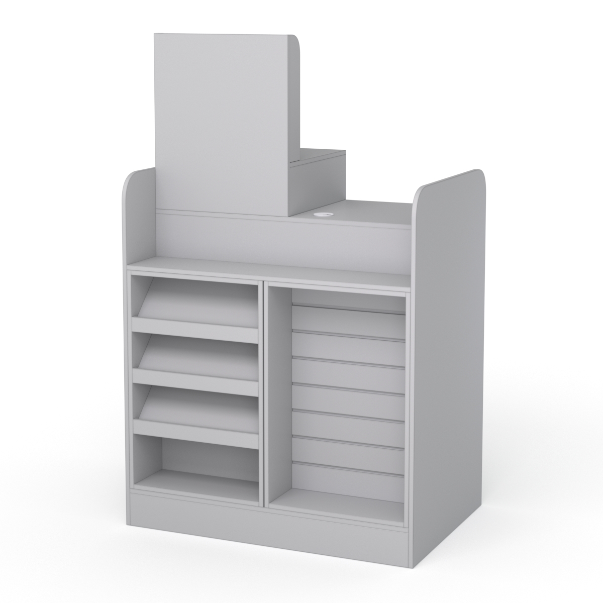 Кассовый стол РИВЬЕРА МОЛДИ №2А (левосторонний), Серый