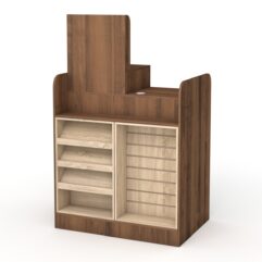 Кассовый стол РИВЬЕРА МОЛДИ №2А (левосторонний), Орех + Дуб Сонома