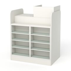 Кассовый стол РИВЬЕРА МОЛДИ №3 (правосторонний), Белый