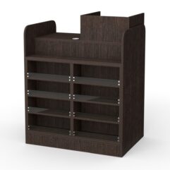 Кассовый стол РИВЬЕРА МОЛДИ №3 (правосторонний), Дуб Венге