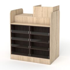 Кассовый стол РИВЬЕРА МОЛДИ №3 (правосторонний), Дуб Сонома + Дуб Венге