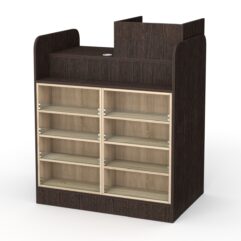 Кассовый стол РИВЬЕРА МОЛДИ №3 (правосторонний), Дуб Венге и Дуб Сонома