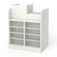 Кассовый стол РИВЬЕРА МОЛДИ №4 (левосторонний), Белый