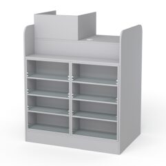 Кассовый стол РИВЬЕРА МОЛДИ №4 (левосторонний), Серый