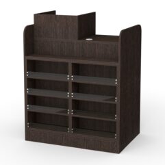 Кассовый стол РИВЬЕРА МОЛДИ №4 (левосторонний), Дуб Венге