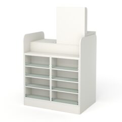 Кассовый стол РИВЬЕРА МОЛДИ №3А (правосторонний), Белый