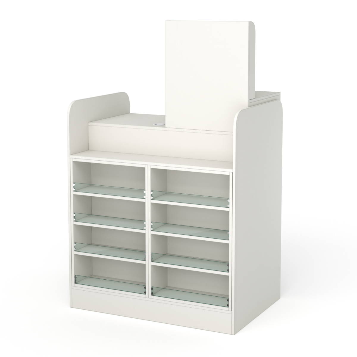 Кассовый стол РИВЬЕРА МОЛДИ №3А (правосторонний), Белый