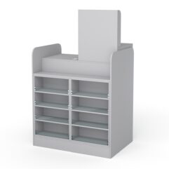 Кассовый стол РИВЬЕРА МОЛДИ №3А (правосторонний), Серый