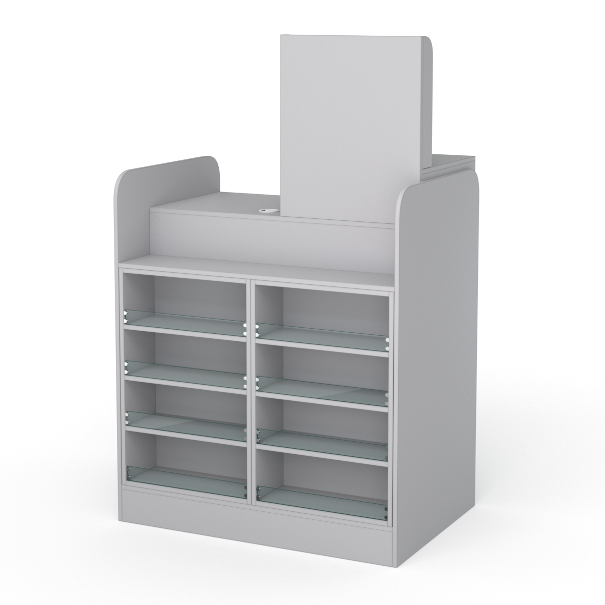 Кассовый стол РИВЬЕРА МОЛДИ №3А (правосторонний), Серый