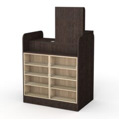 Кассовый стол РИВЬЕРА МОЛДИ №3А (правосторонний), Дуб Венге и Дуб Сонома