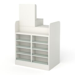 Кассовый стол РИВЬЕРА МОЛДИ №4А (левосторонний), Белый