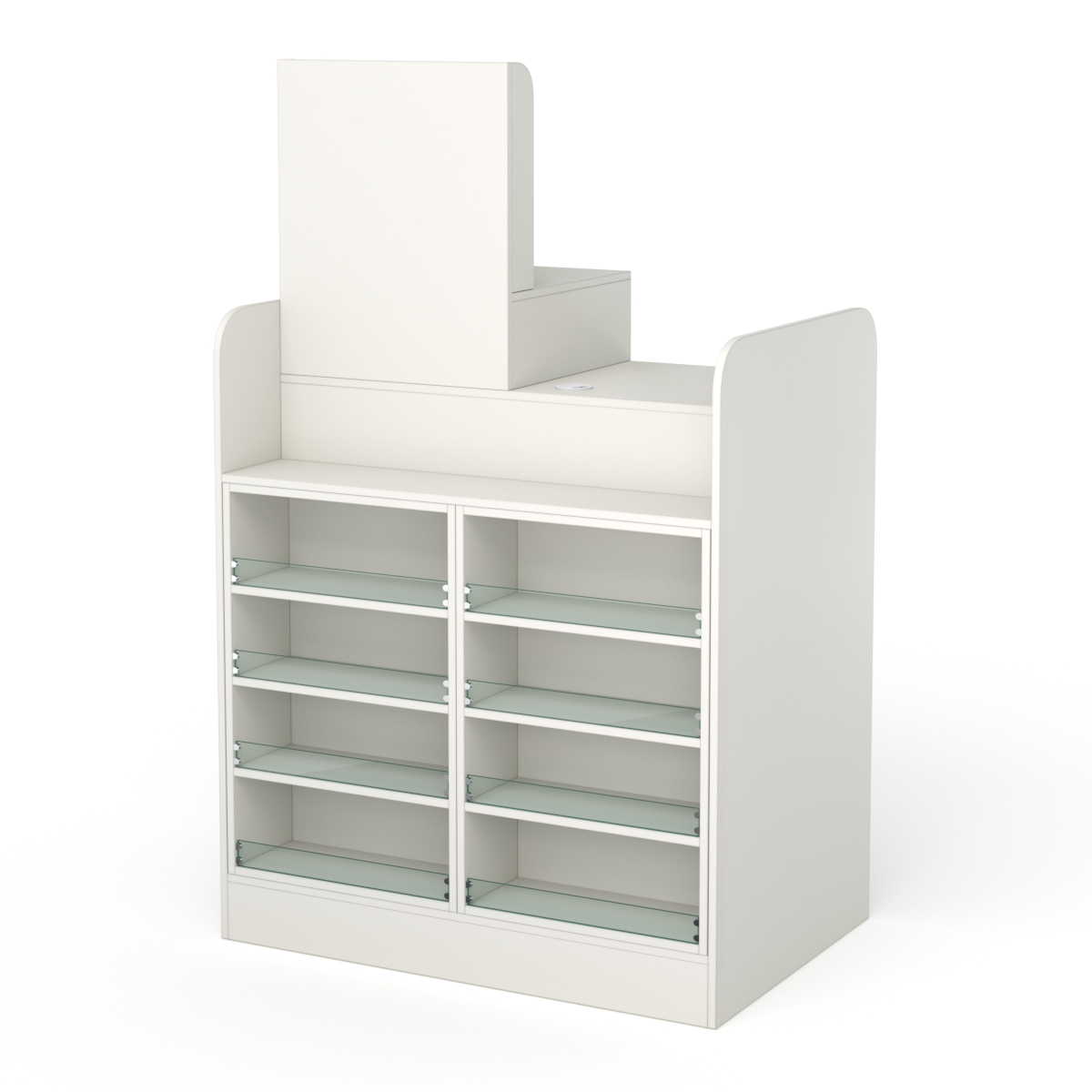 Кассовый стол РИВЬЕРА МОЛДИ №4А (левосторонний), Белый