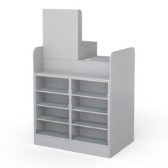 Кассовый стол РИВЬЕРА МОЛДИ №4А (левосторонний), Серый