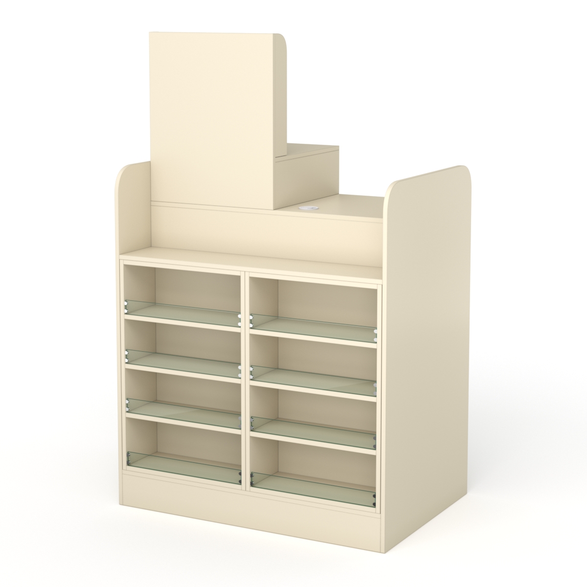 Кассовый стол РИВЬЕРА МОЛДИ №4А (левосторонний), Крем Вайс