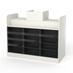 Кассовый стол РИВЬЕРА МОЛДИ №6, Белый и Черный