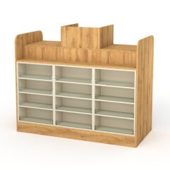 Кассовый стол РИВЬЕРА МОЛДИ №6, Дуб Золотистый и Крем Вайс