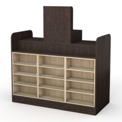 Кассовый стол РИВЬЕРА МОЛДИ №6А, Дуб Венге и Дуб Сонома