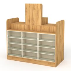 Кассовый стол РИВЬЕРА МОЛДИ №6А, Дуб Золотистый и Крем Вайс