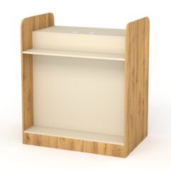 Каркас кассовых столов РИВЬЕРА МОЛДИ №2, 2А, 4, 4А (левосторонний), Дуб Золотистый и Крем Вайс