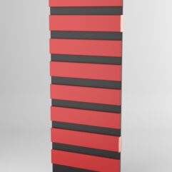 Дверь КОФЕ С СОБОЙ, Черный-Красный