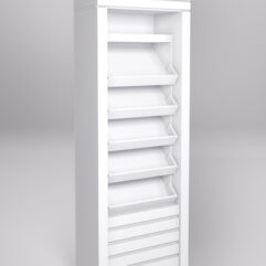 Стеллаж РОВЕЛЬ №4 с надставкой, Белый