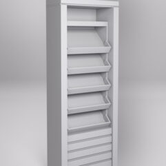 Стеллаж РОВЕЛЬ №4 с надставкой, Серый