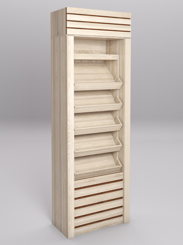 Стеллаж РОВЕЛЬ №4 с надставкой, Дуб Сонома