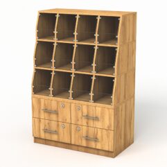 Стеллаж для конфет, орехов, сухофруктов ОРЕШЕК №3, Дуб Золотистый