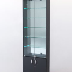 Витрина ШАЛОСТЬ №1-2-600 (задняя стенка зеркало), Черный