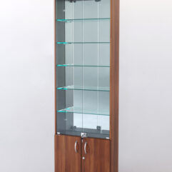 Витрина ШАЛОСТЬ №1-2-600 (задняя стенка зеркало), Орех