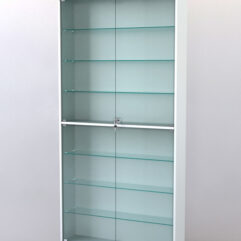 Витрина ШАЛОСТЬ №2-1-900 (задняя стенка ДВП), Белый + Черный