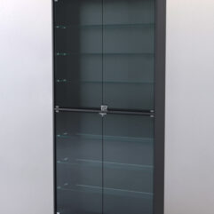 Витрина ШАЛОСТЬ №2-1-900 (задняя стенка ДВП), Черный + Белый