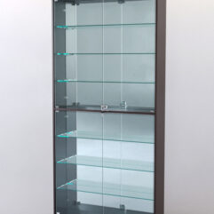 Витрина ШАЛОСТЬ №2-2-900 (задняя стенка зеркало), Дуб Венге