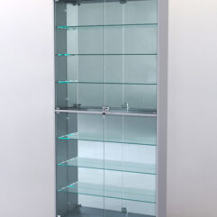 Витрина ШАЛОСТЬ №2-2-900 (задняя стенка зеркало), Серый