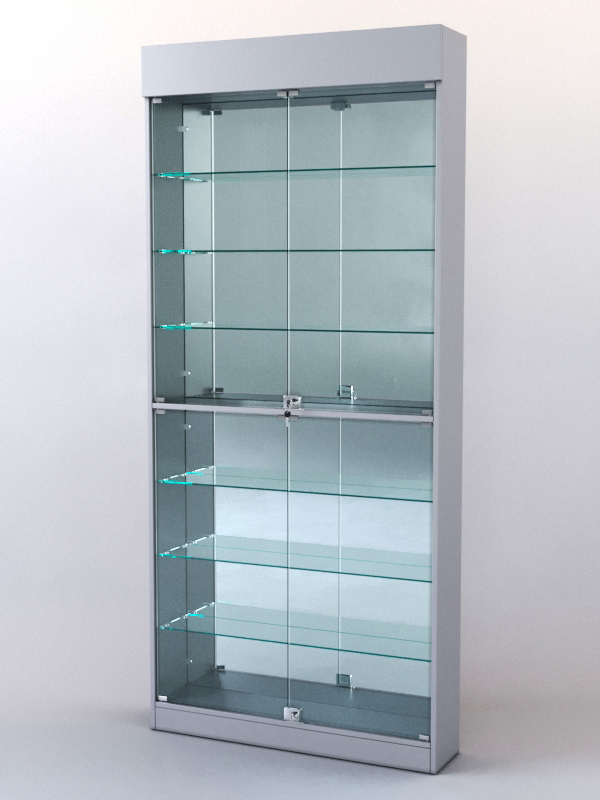 Витрина ШАЛОСТЬ №2-2-900 (задняя стенка зеркало), Серый