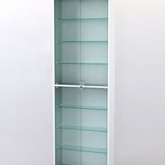 Витрина ШАЛОСТЬ №2-1-600 (задняя стенка ДВП), Белый + Черный