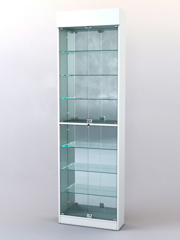 Витрина ШАЛОСТЬ №2-2-600 (задняя стенка зеркало), Белый