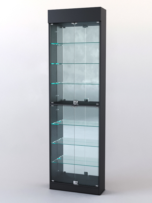 Витрина ШАЛОСТЬ №2-2-600 (задняя стенка зеркало), Черный