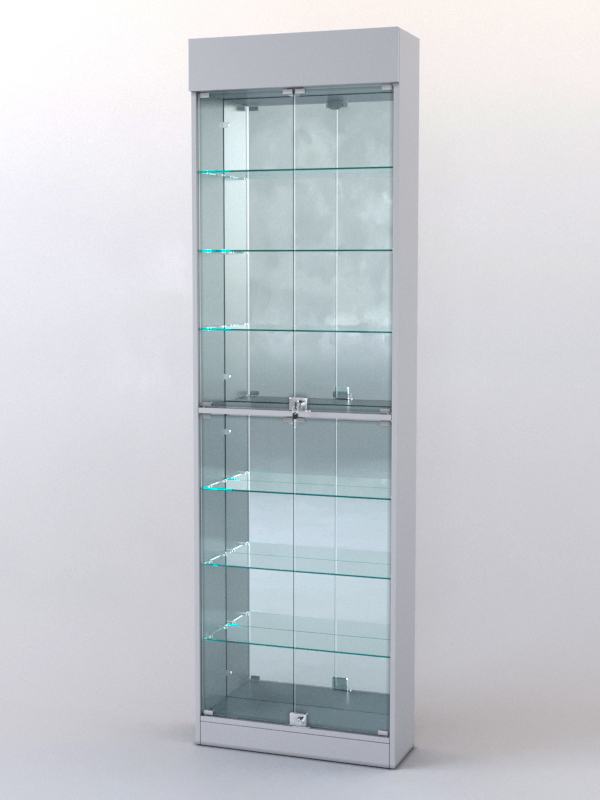 Витрина ШАЛОСТЬ №2-2-600 (задняя стенка зеркало), Серый