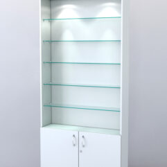 Стеллаж ШАЛОСТЬ №1-1-900 (задняя стенка ДВП), Белый