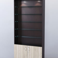 Стеллаж ШАЛОСТЬ №1-1-900 (задняя стенка ДВП), Дуб Венге + Дуб Сонома