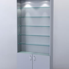 Стеллаж ШАЛОСТЬ №1-1-900 (задняя стенка ДВП), Серый