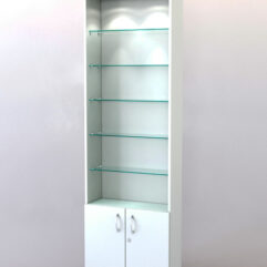 Стеллаж ШАЛОСТЬ №1-1-600 (задняя стенка ДВП), Белый